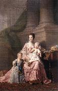 Queen Charlotte with her Two Children dy RAMSAY, Allan